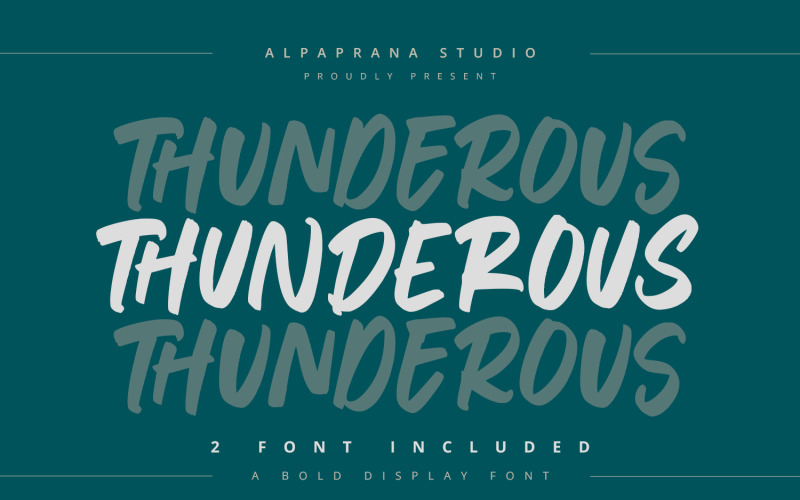 Thunderous – félkövér megjelenített betűtípus