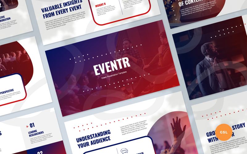 Eventr - Etkinlik Sunumu Google Slayt Şablonu