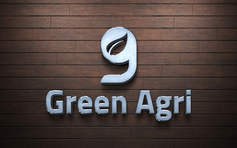 Grön Agri logotyp designmall gratis