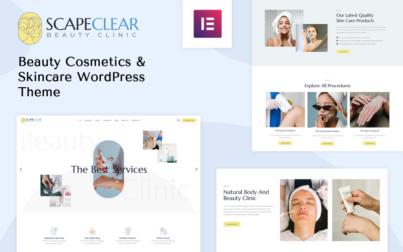 Scapeclear 化妆品和美容 WordPress 主题