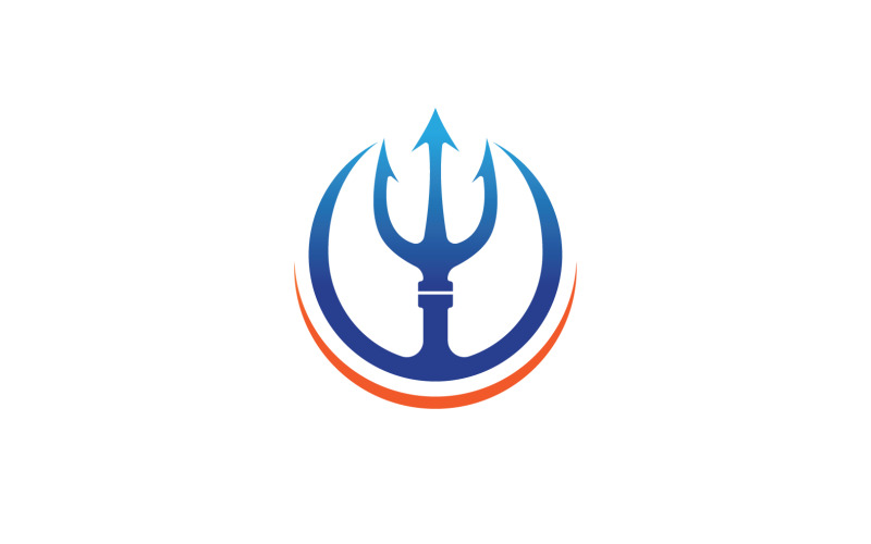 Épée et magie trident trisula élément de conception de logo vectoriel v3