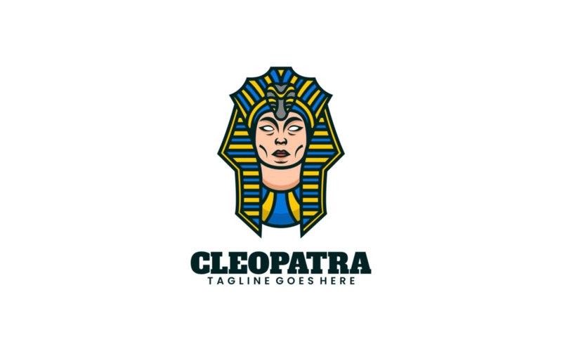 Logo mascotte semplice Cleopatra