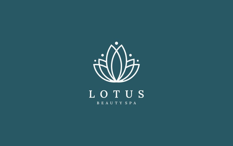 Lotus lijntekeningen Logo sjabloon