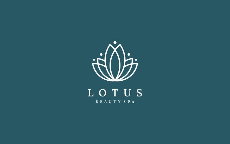 Lotus Line Art-Logo-Vorlage