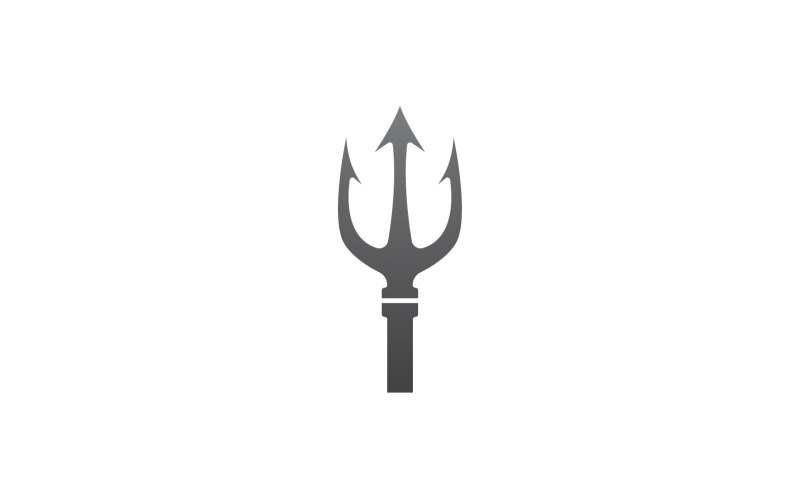 Sword and Magic trident trisula vektorlogotypdesignelement v1