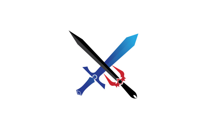 Sword item collection in game vector design v14