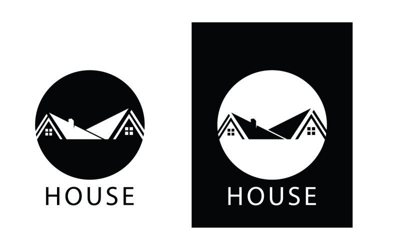 Affitto casa casa e vendita logo vettoriale v16