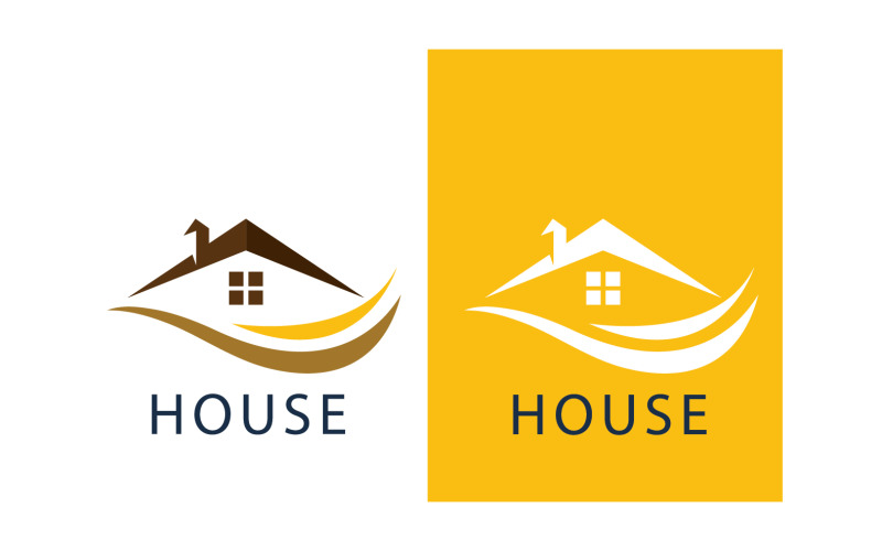 Home Haus Immobilien Vermietung und Verkauf von Logo-Vektor v5