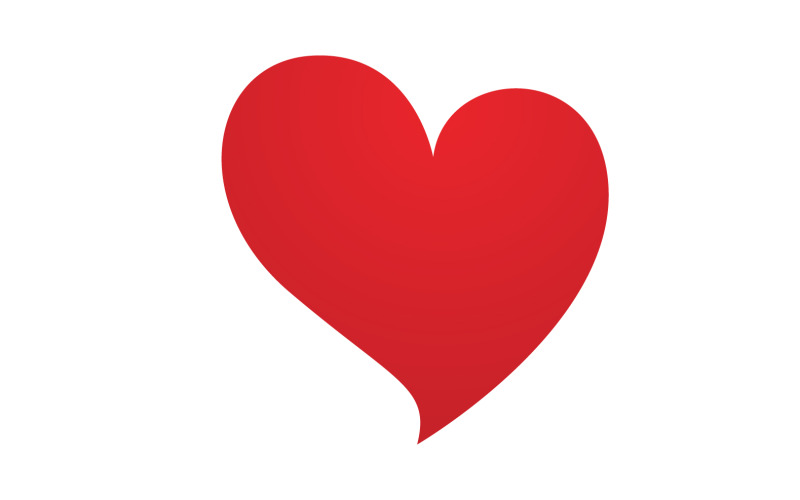 Amo o design de vetor de ícone de logotipo de coração dos namorados v12