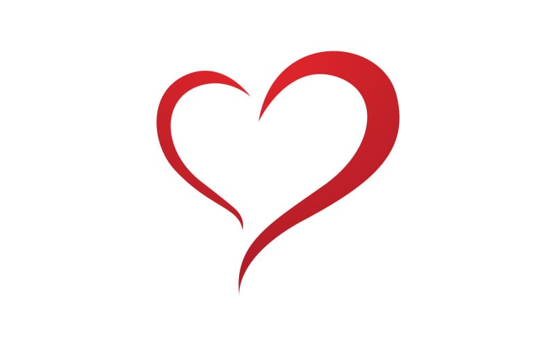Amore cuore San Valentino logo icona disegno vettoriale v10