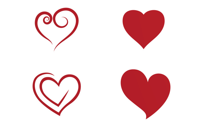 Amour coeur saint valentin logo icône vector design v35