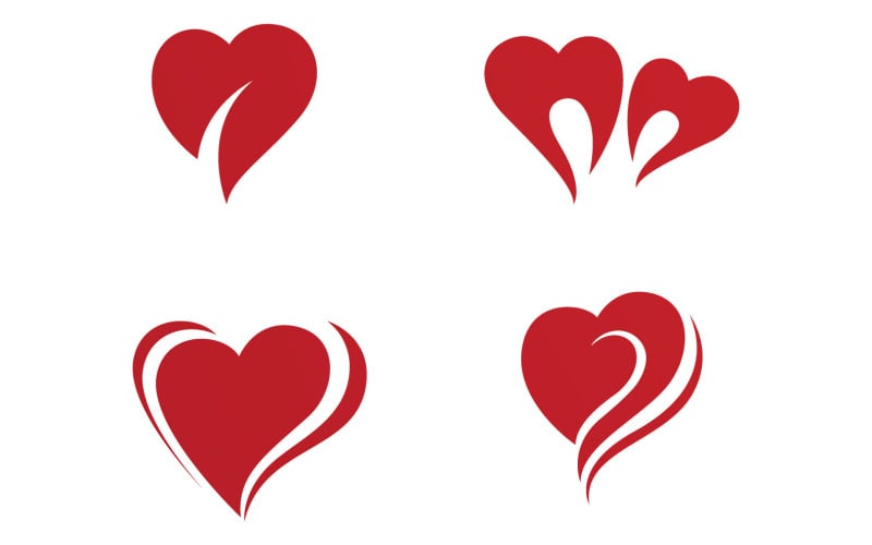 Amour coeur saint valentin logo icône vector design v36