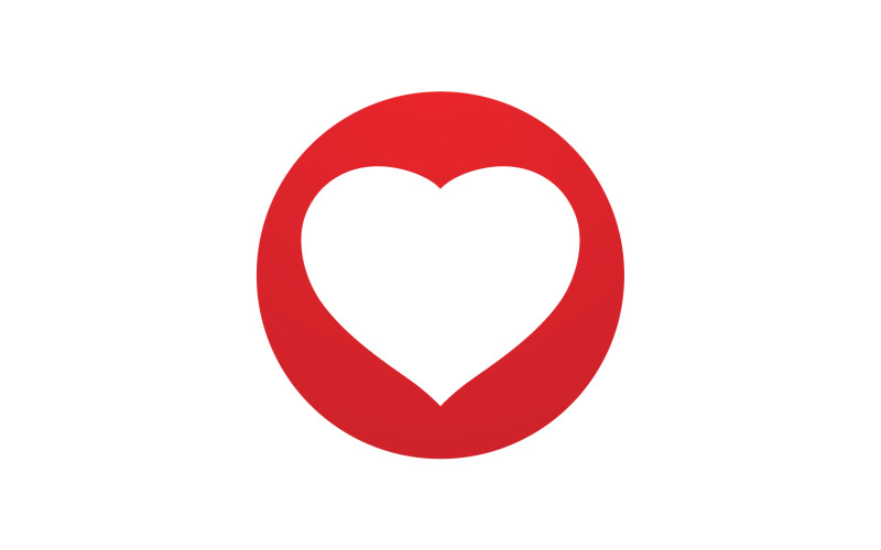Love heart valentine logo ikon vektor design v31