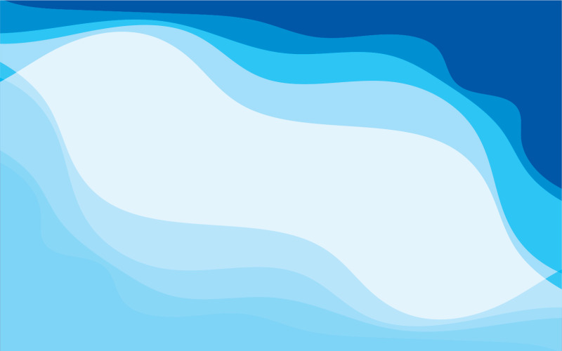 Blauer Wellenwasserhintergrund-Designvektor v3