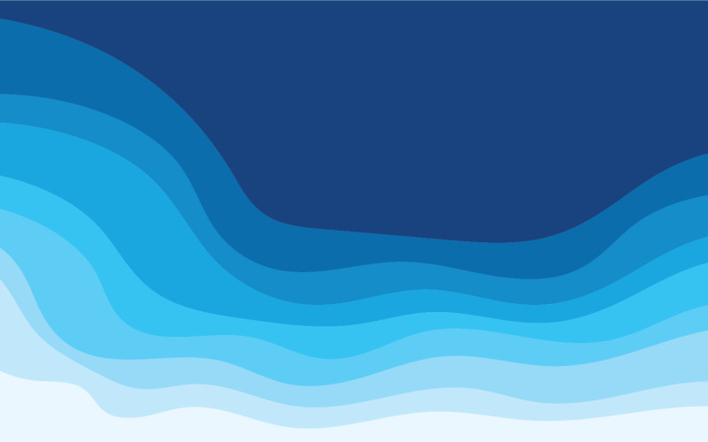 Blue wave water background design vector v15