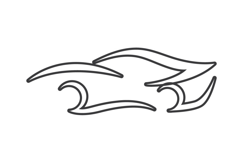 Coches deporte línea automotriz logo vector diseño v16