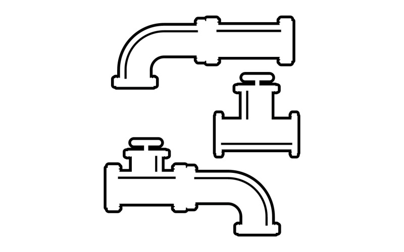 管道矢量符号图标元素设计 v9