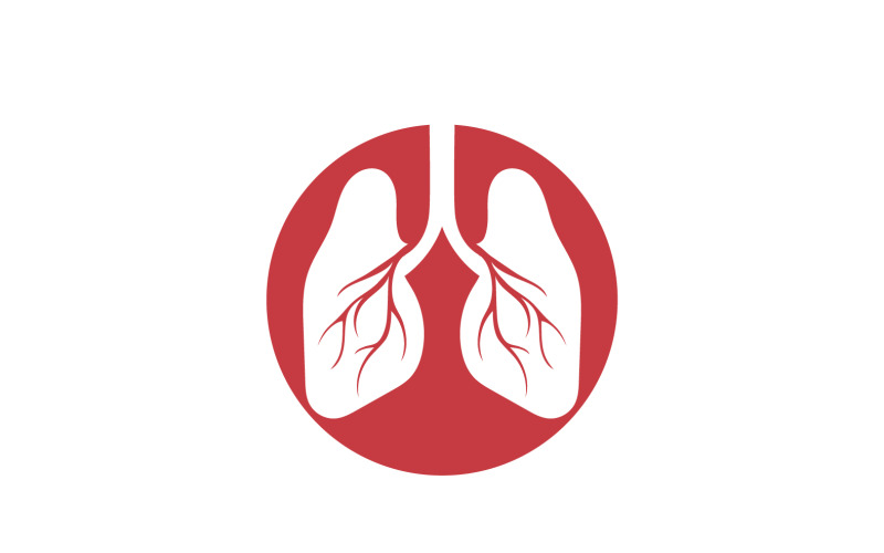 Logo dei polmoni della salute e vettore di simboli v22