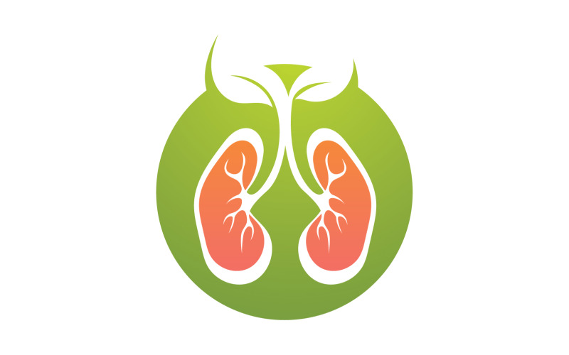 Logo et symbole des poumons de santé vecteur v1