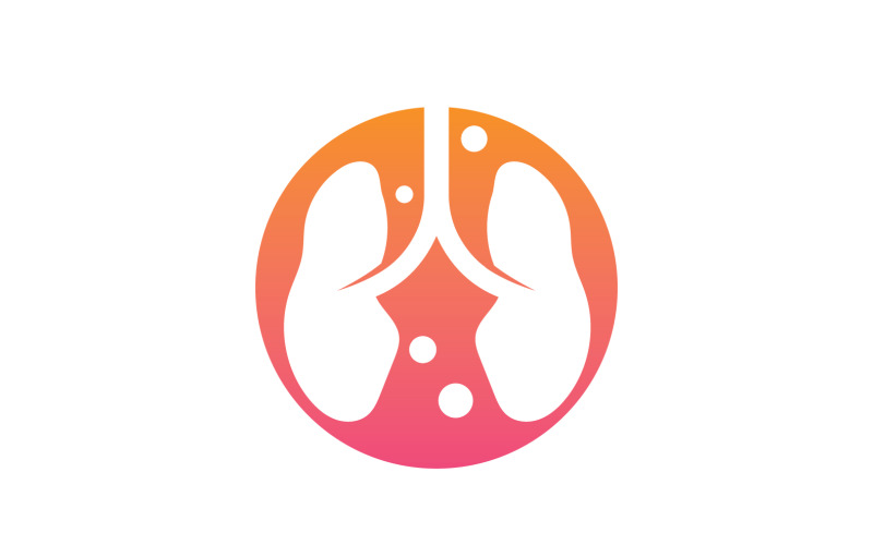Logo et symbole des poumons de santé vecteur v23