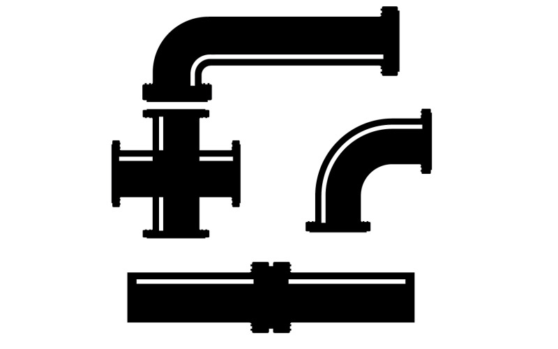 Projeto de elemento de ícone de símbolo de vetor de tubo v2