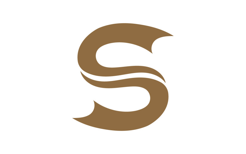 Projeto de vetor de logotipo de ícone de letra S v2