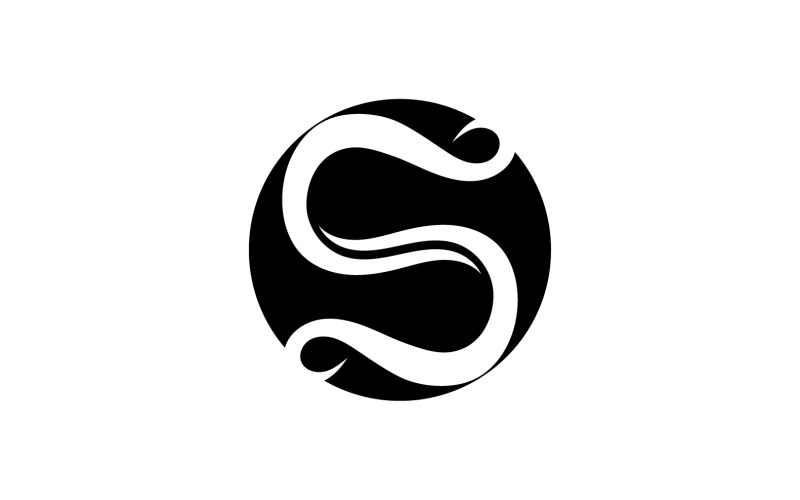 S letra icono logotipo vector diseño v14