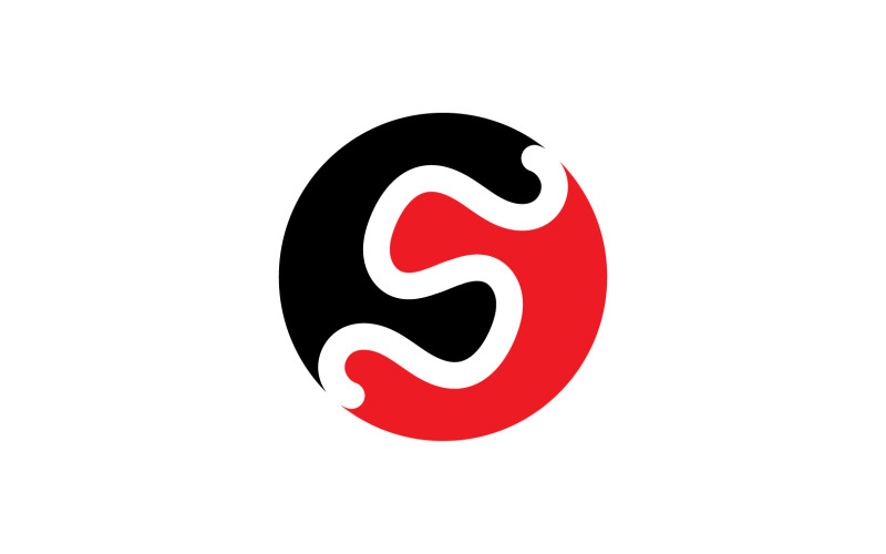 S lettre icône logo vector design v13