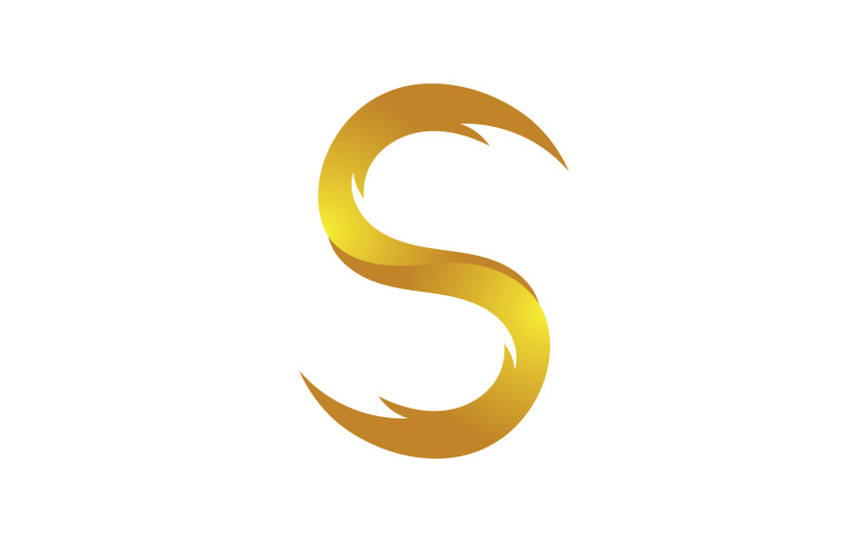 S lettre icône logo vector design v16