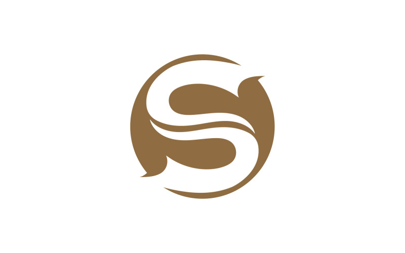 S lettre icône logo vector design v19