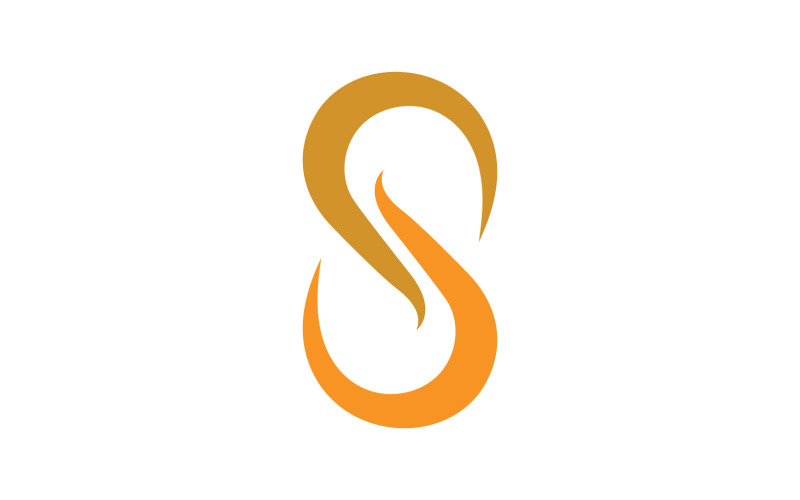 S lettre icône logo vector design v1