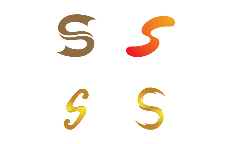 S lettre icône logo vector design v22