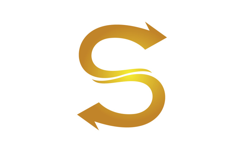 S lettre icône logo vector design v7