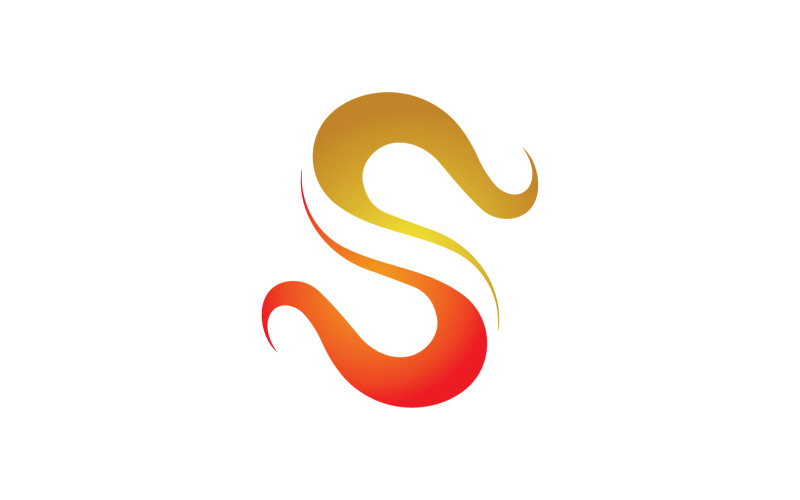 S litera ikona logo wektor projekt v12