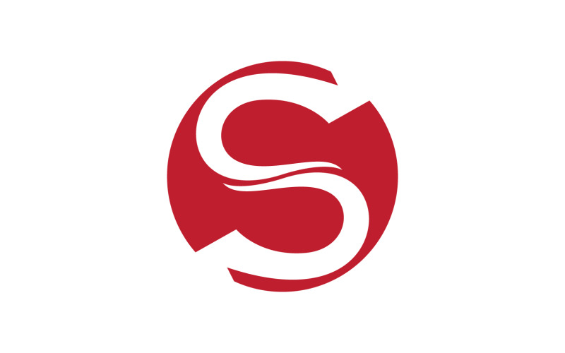 S písmeno ikona logo vektorový design v15