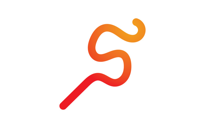 S písmeno ikona logo vektorový design v5