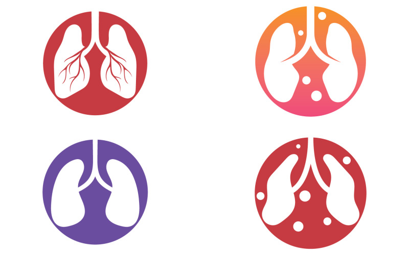 Zdravotní plíce logo a symbol vektor v21