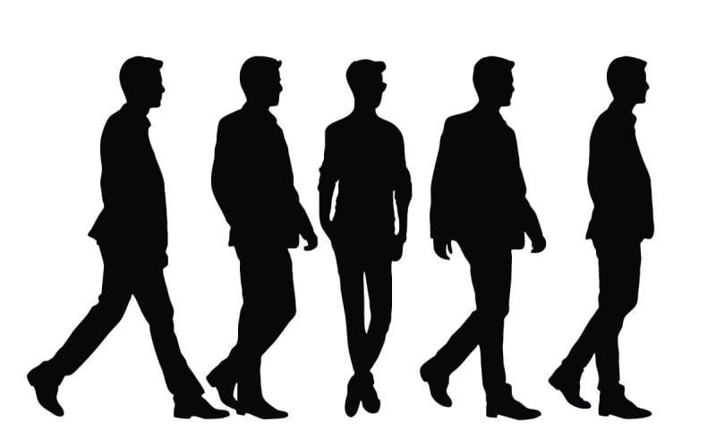 Collezione silhouette uomo d'affari maschio