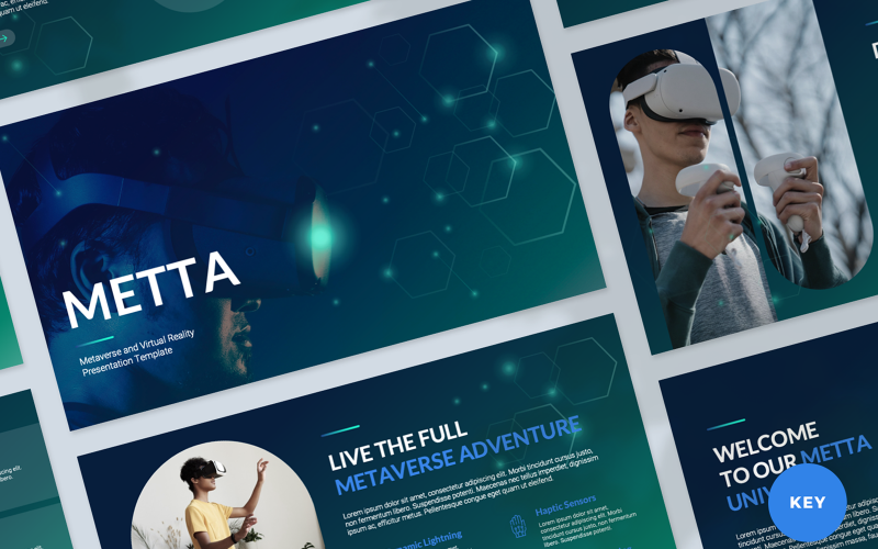 Metta - Metaverse 演示文稿主题演讲模板