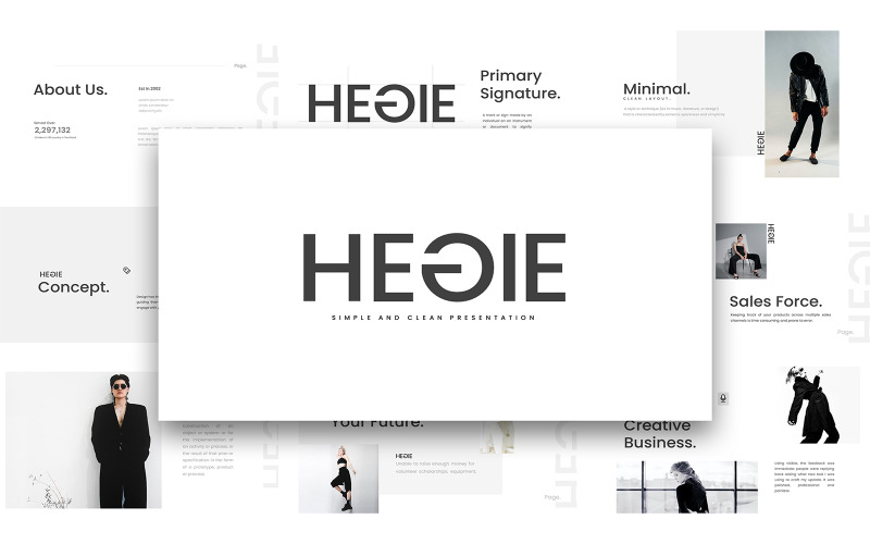 Мінімальний шаблон Google Slides Hegie
