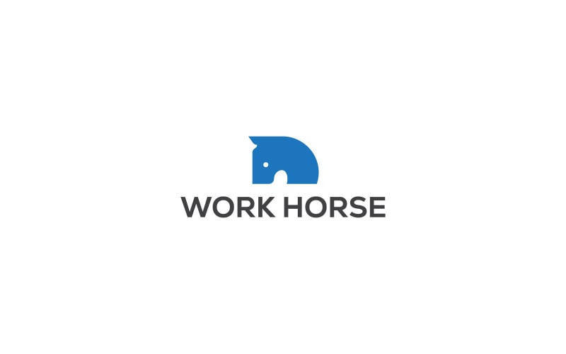 Modèle de conception de logo de cheval