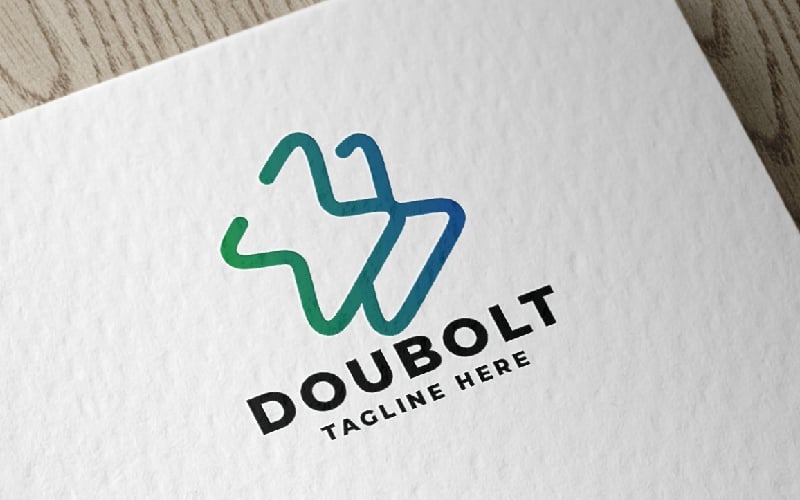 Modèle de logo Dual Bolt Pro