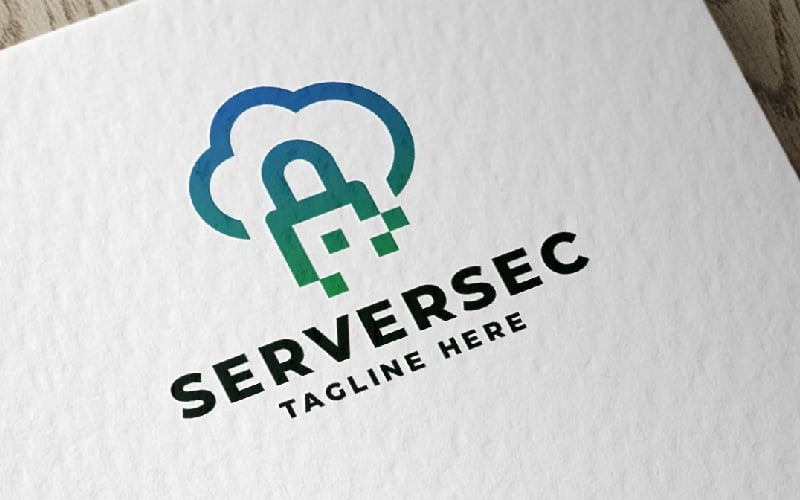 Modelo de logotipo do Server Security Pro