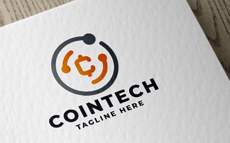 Шаблон логотипа Coin Tech Pro