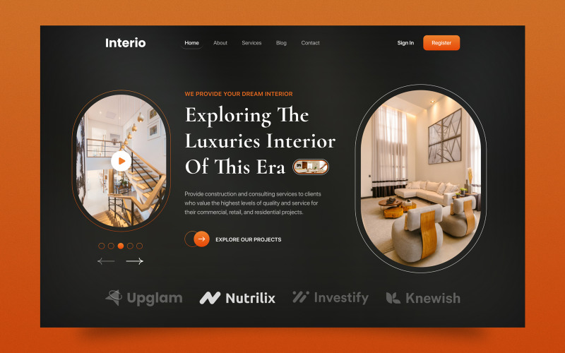 Section Héros du site Web intérieur 01