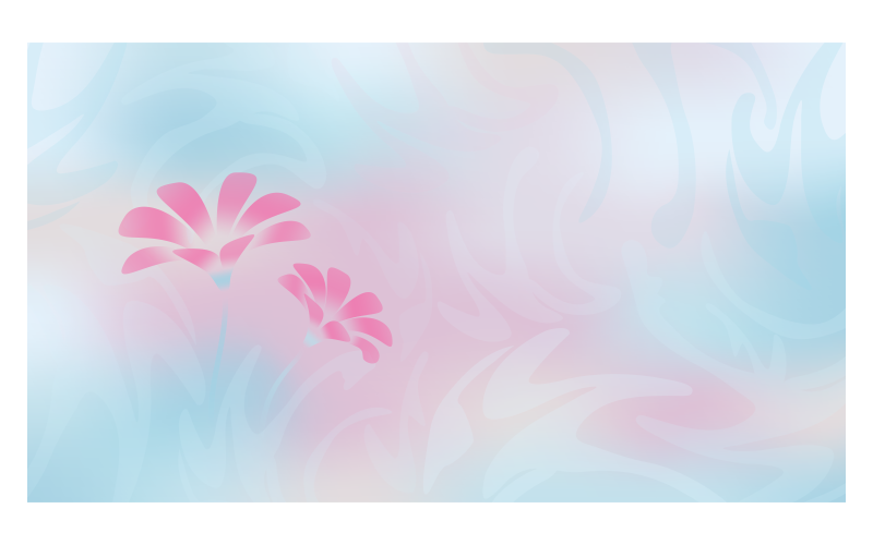 Blaues und rosa Blumenhintergrundbild 14400x8100px