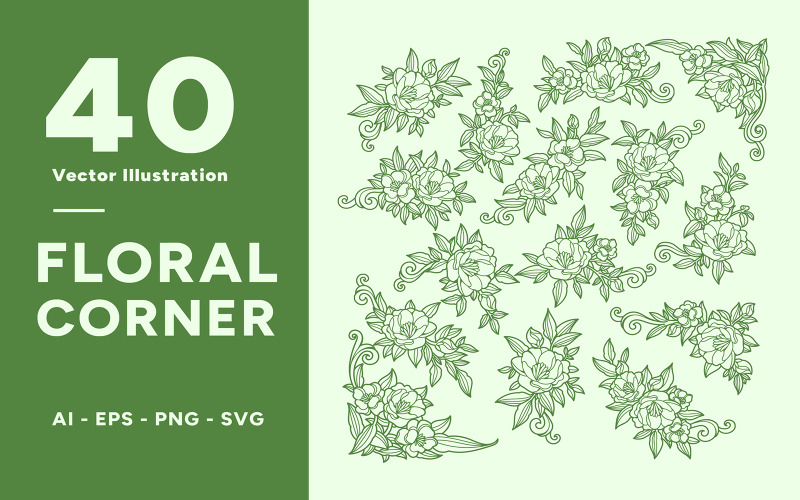 Floral Corner Illustration