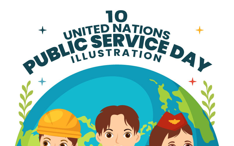 10 Ilustração do Dia do Serviço Público das Nações Unidas
