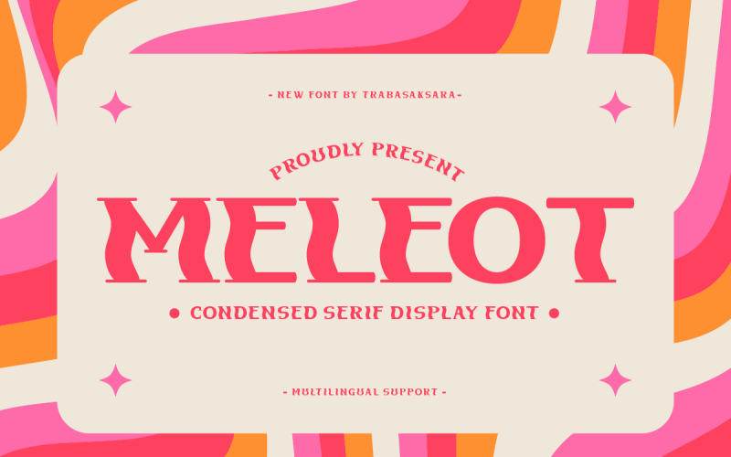 Meleot – стисло відображуваний шрифт із засічками