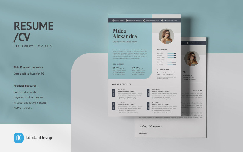 Resume/CV PSD Design Templates Vol 158